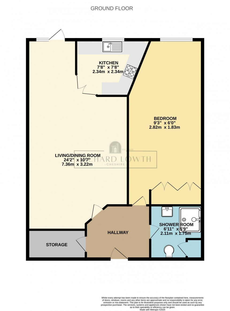 Floorplan for Holland Court, Poynton