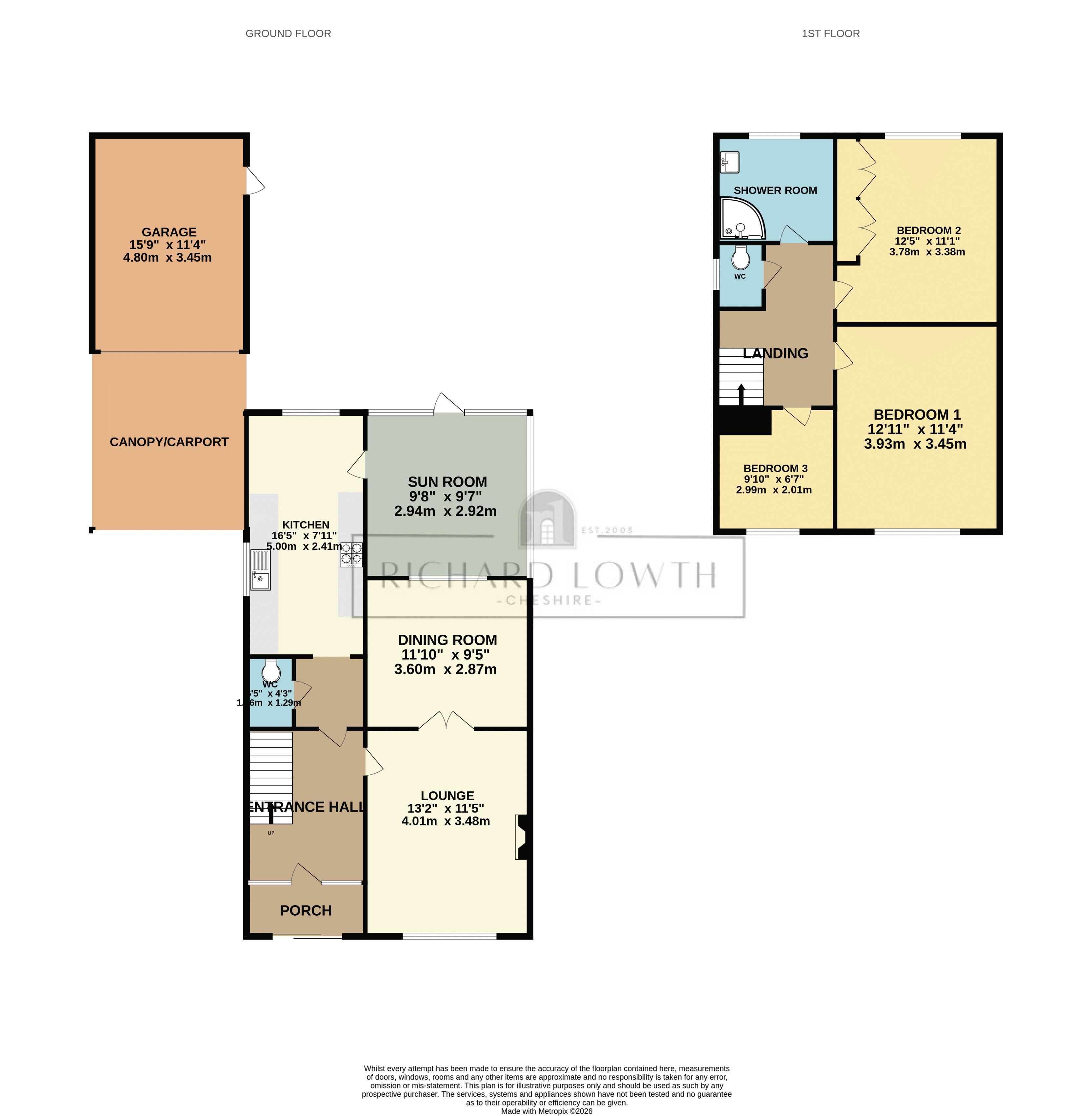 Floorplans For Milton Drive, Poynton