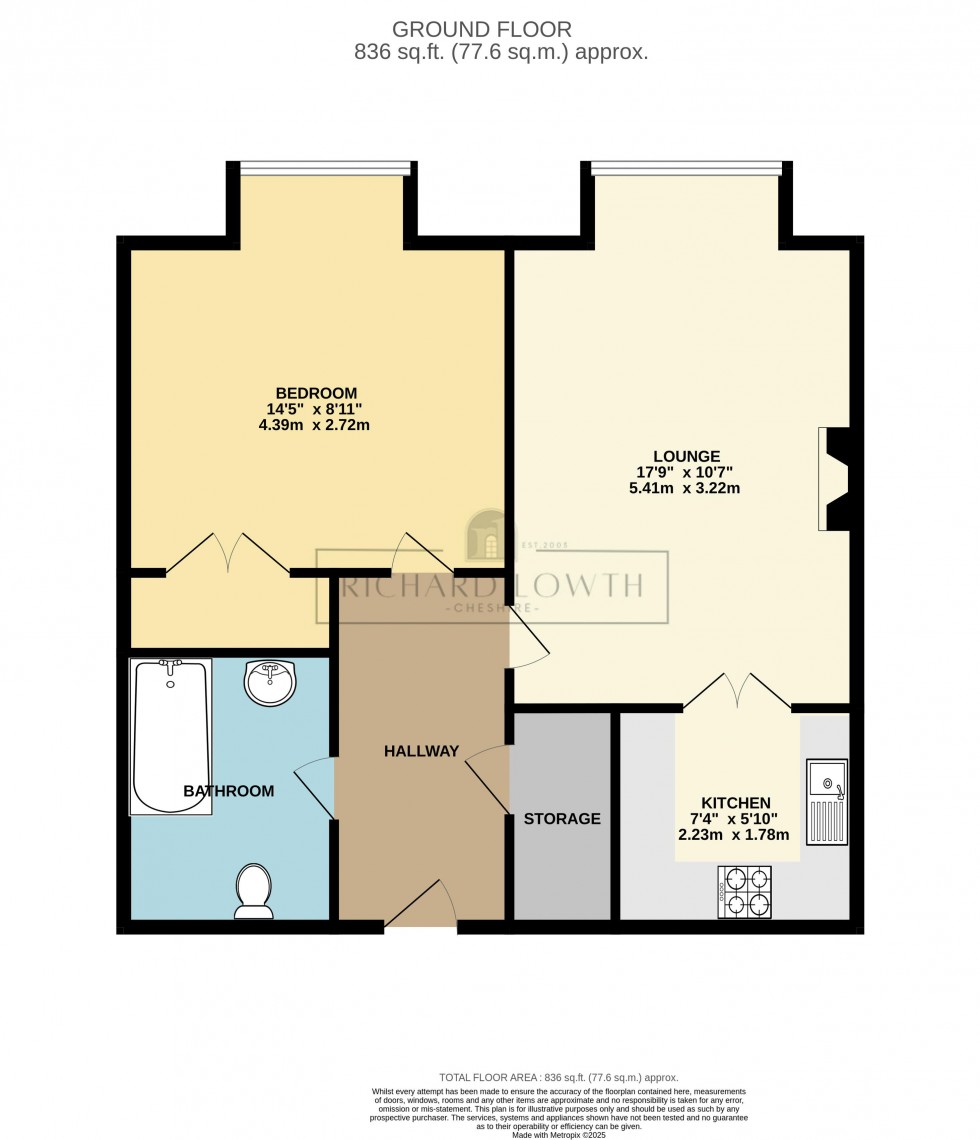 Floorplan for Holland Court, Poynton