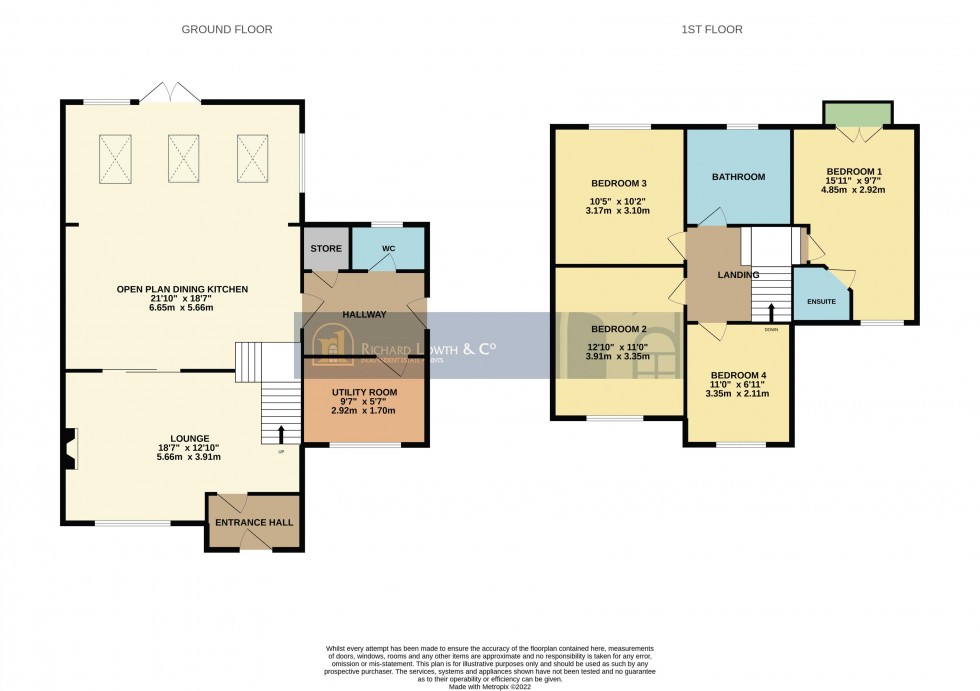 Floorplan for Vernon Close, Poynton