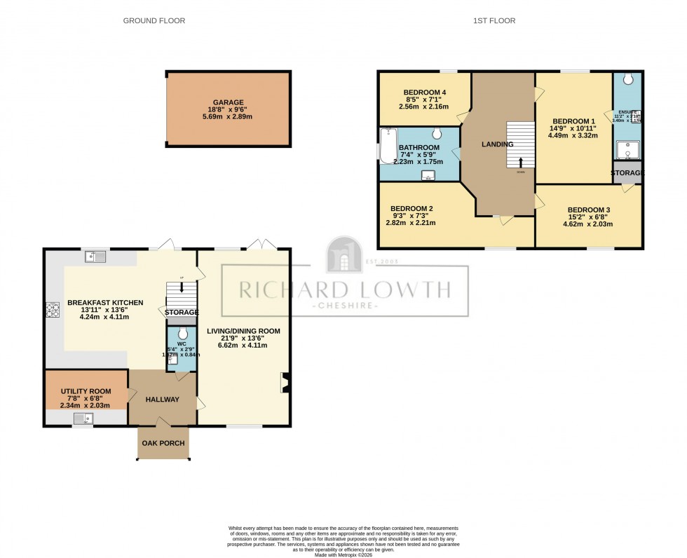 Floorplan for Towers Yard Barns, Towers Road, Poynton